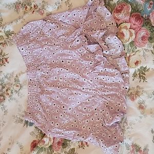 H&M Size 4 Purple Skirt with White Floral Designs
